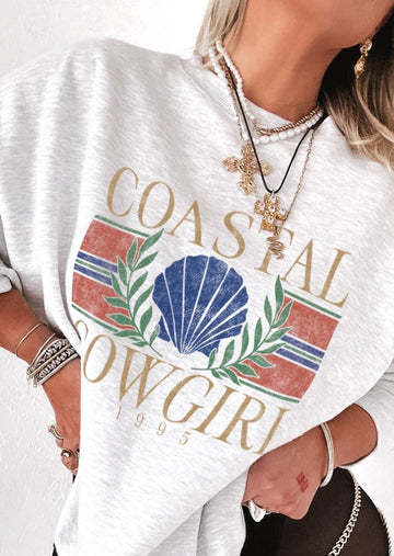 pebby forevee Sweatshirt COASTAL COWGIRL OVERSIZED GRAPHIC SWEATSHIRT