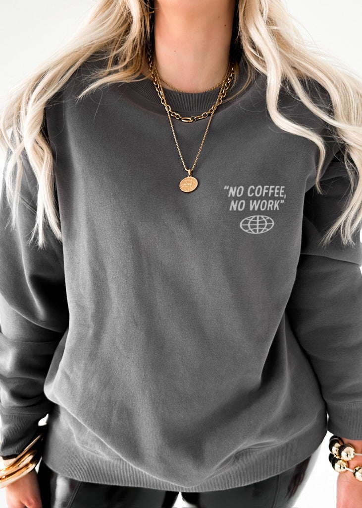 pebby forevee Sweatshirt COFFEE CULTURE OVERSIZED GRAPHIC SWEATSHIRT