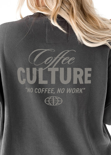 pebby forevee Sweatshirt COFFEE CULTURE OVERSIZED GRAPHIC SWEATSHIRT