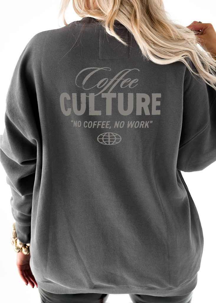 pebby forevee Sweatshirt COFFEE CULTURE OVERSIZED GRAPHIC SWEATSHIRT
