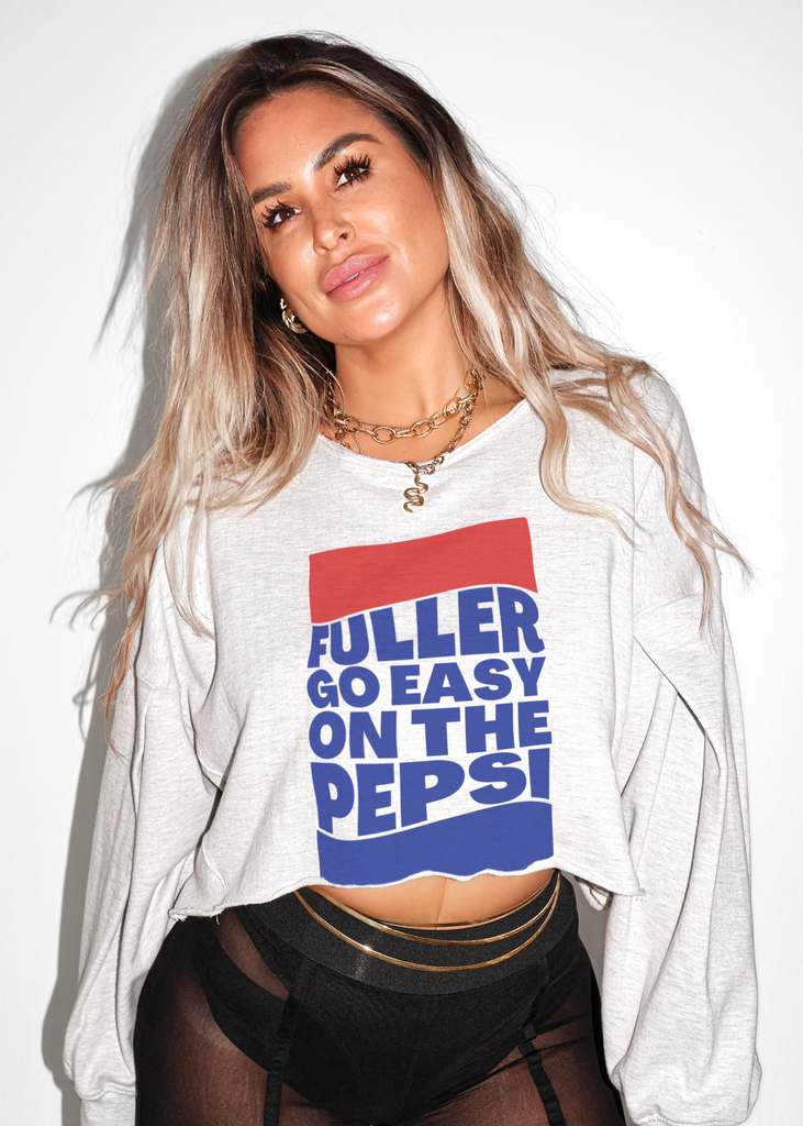 pebby forevee Sweatshirt CROPPED EASY ON THE PEPSI GRAPHIC SWEATSHIRT