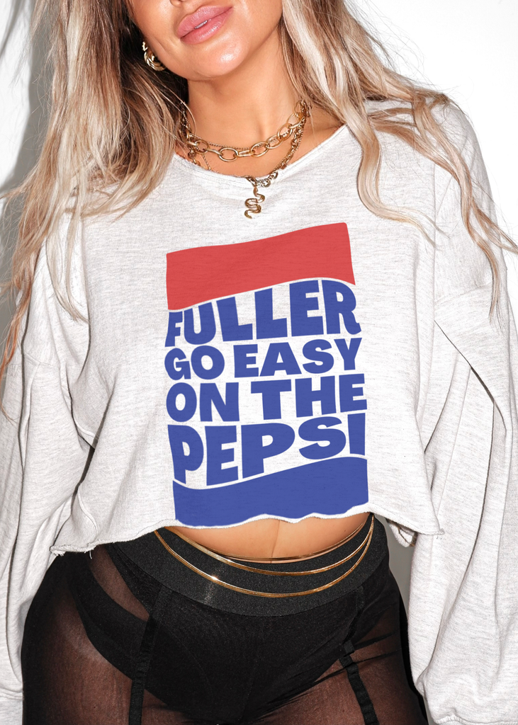 pebby forevee Sweatshirt CROPPED EASY ON THE PEPSI GRAPHIC SWEATSHIRT