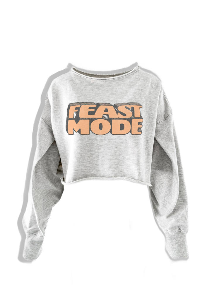 pebby forevee Sweatshirt CROPPED FEAST MODE GRAPHIC SWEATSHIRT
