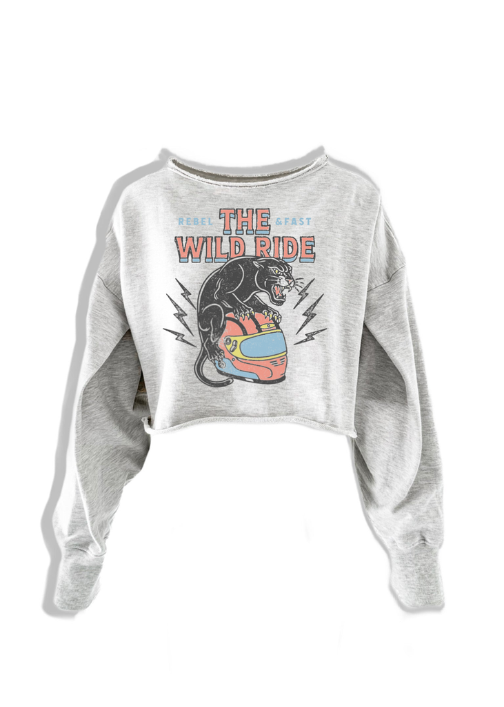 pebby forevee Sweatshirt CROPPED NEW THE WILD RIDE GRAPHIC SWEATSHIRT