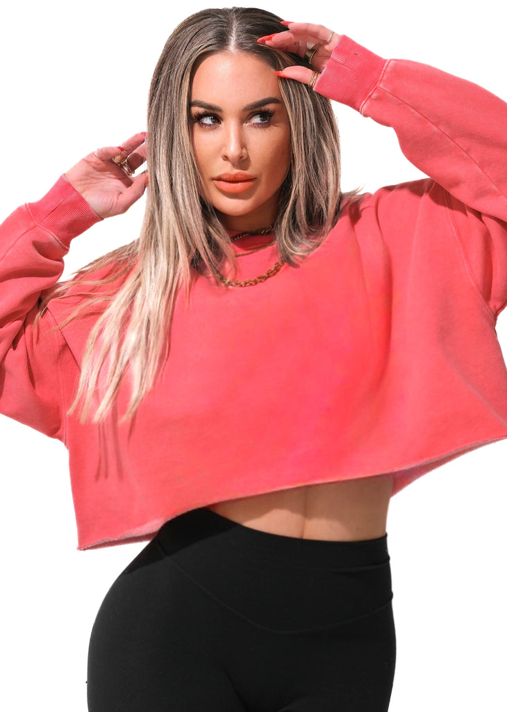 CROPPED OVERSIZED SWEATSHIRT – Pebby Forevee