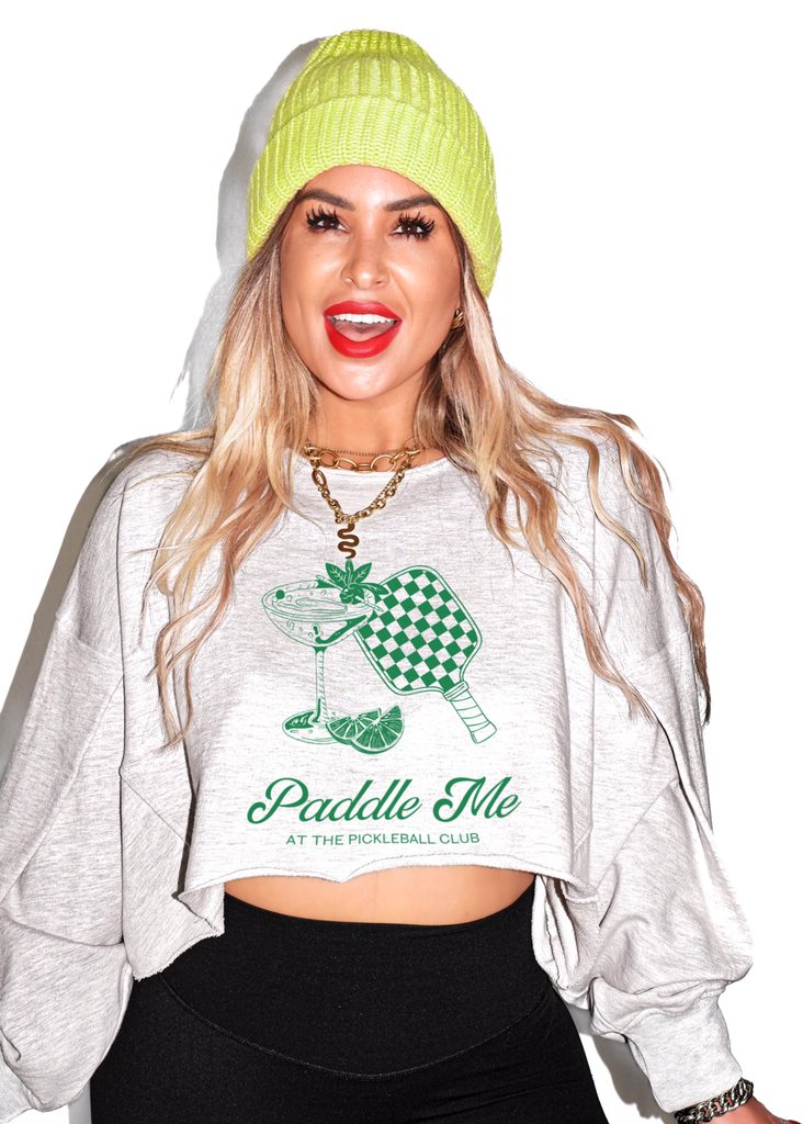pebby forevee Sweatshirt CROPPED PADDLE ME GRAPHIC SWEATSHIRT