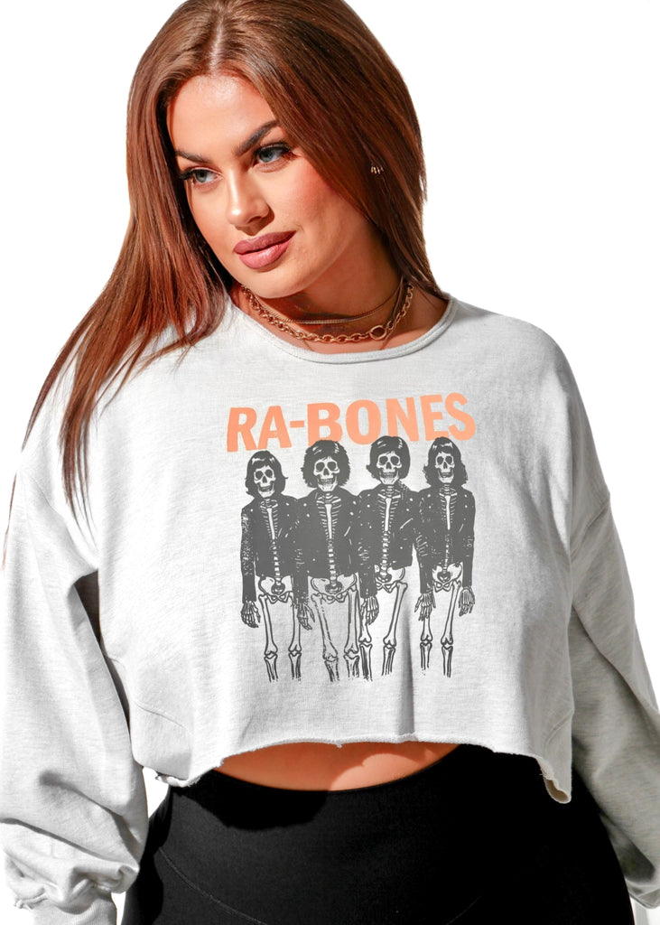 pebby forevee Sweatshirt CROPPED RA-BONES GRAPHIC SWEATSHIRT