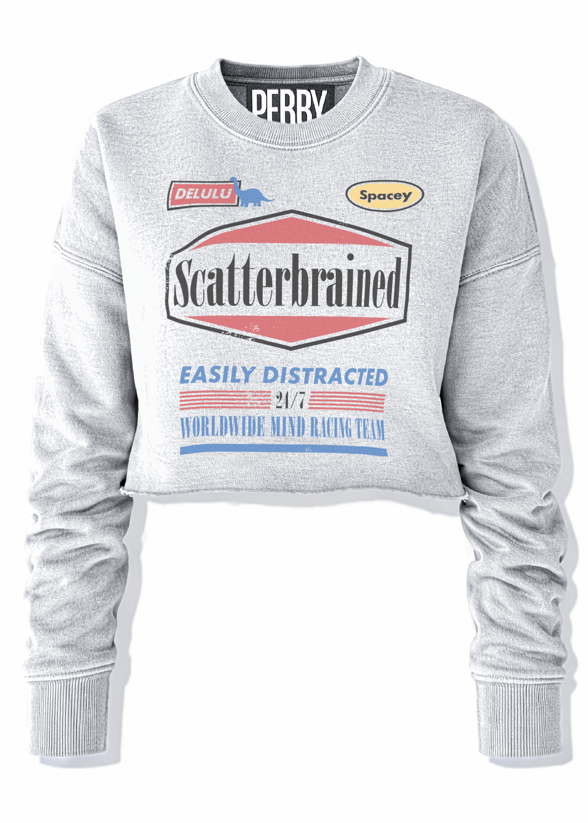 CROPPED SCATTERBRAINED OVERSIZED GRAPHIC SWEATSHIRT – Pebby Forevee