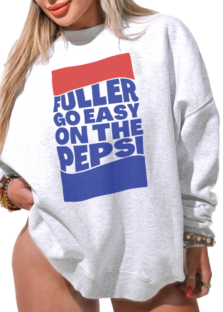 pebby forevee Sweatshirt EASY ON THE PEPSI OVERSIZED GRAPHIC SWEATSHIRT