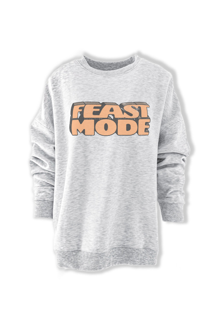 pebby forevee Sweatshirt FEAST MODE OVERSIZED GRAPHIC SWEATSHIRT