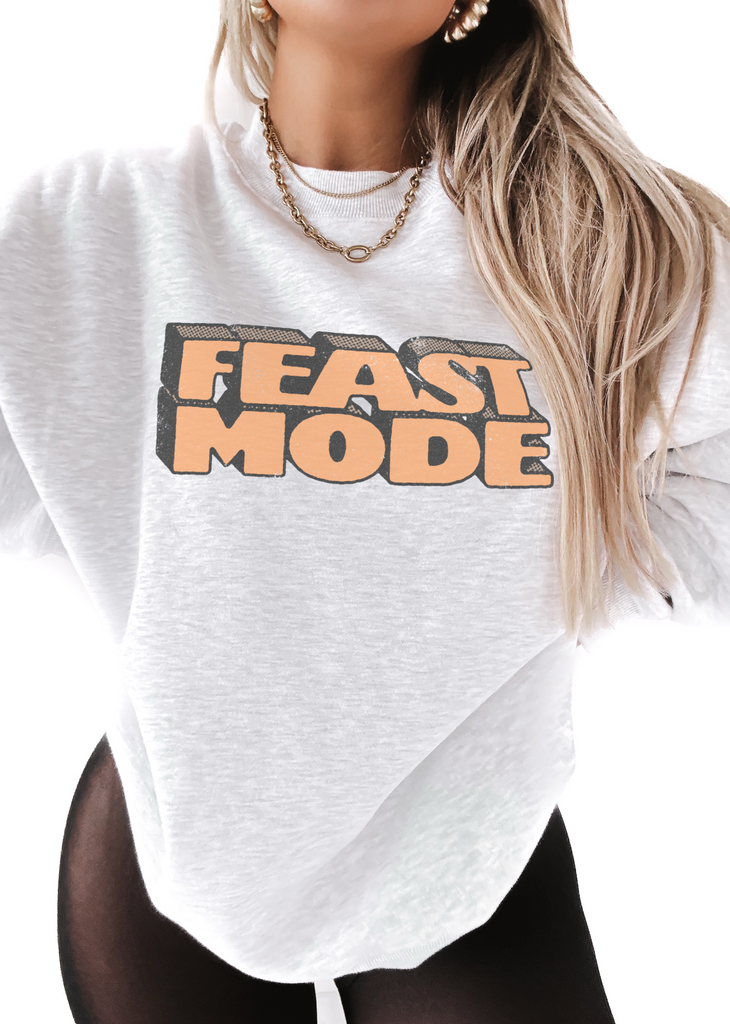 pebby forevee Sweatshirt FEAST MODE OVERSIZED GRAPHIC SWEATSHIRT