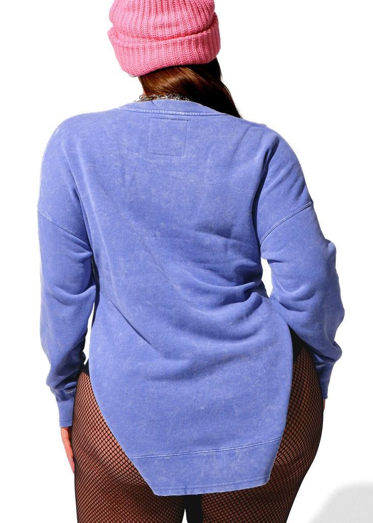 pebby forevee Sweatshirt FEEL GOOD SIDE SLIT SWEATSHIRT