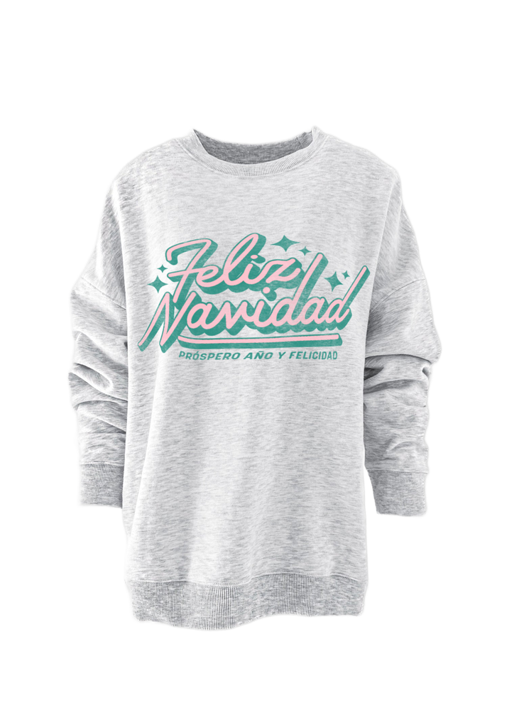 pebby forevee Sweatshirt FELIZ NAVIDAD OVERSIZED GRAPHIC SWEATSHIRT