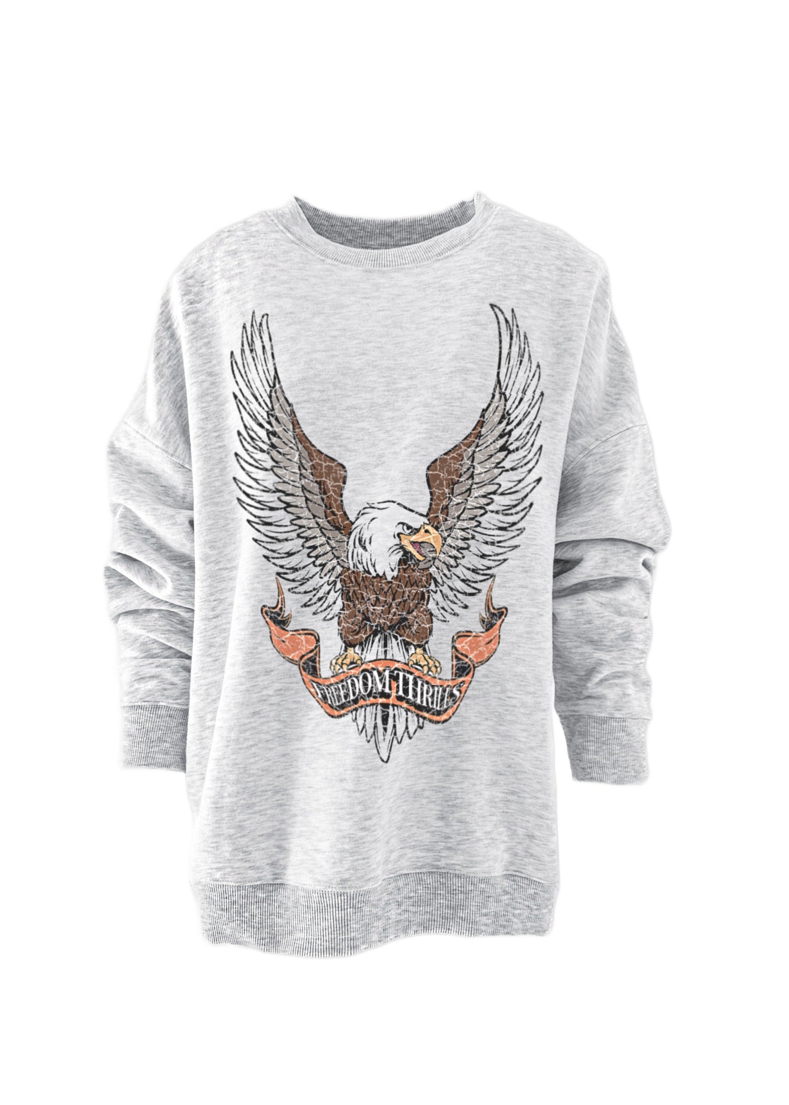FREEDOM THRILLS OVERSIZED GRAPHIC SWEATSHIRT – Pebby Forevee
