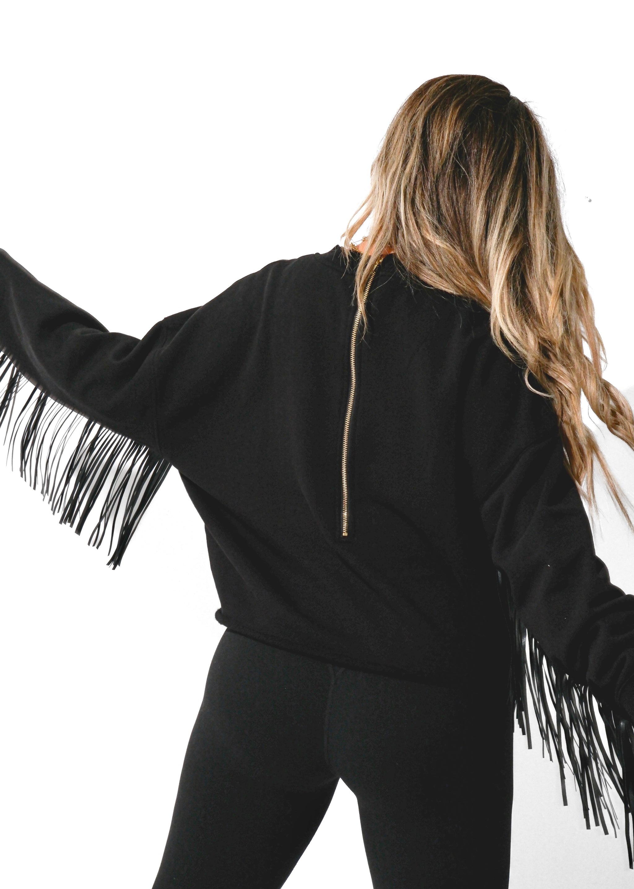 REVERSIBLE FRINGE SWEATSHIRT – Pebby Forevee