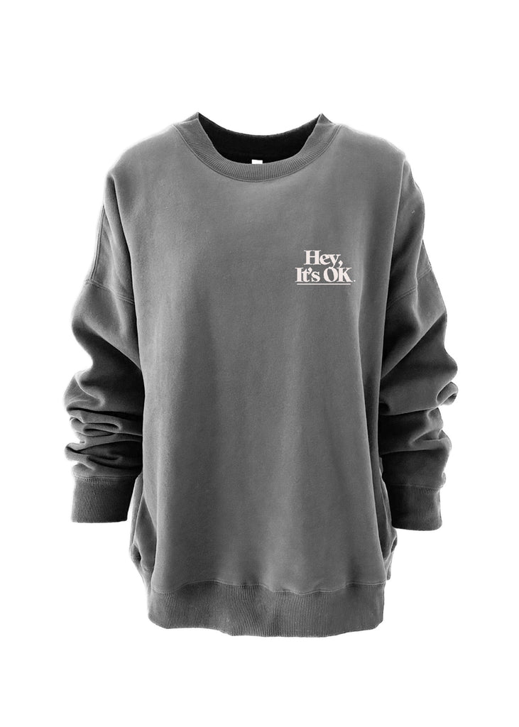 pebby forevee Sweatshirt HEY, IT'S OK OVERSIZED GRAPHIC SWEATSHIRT