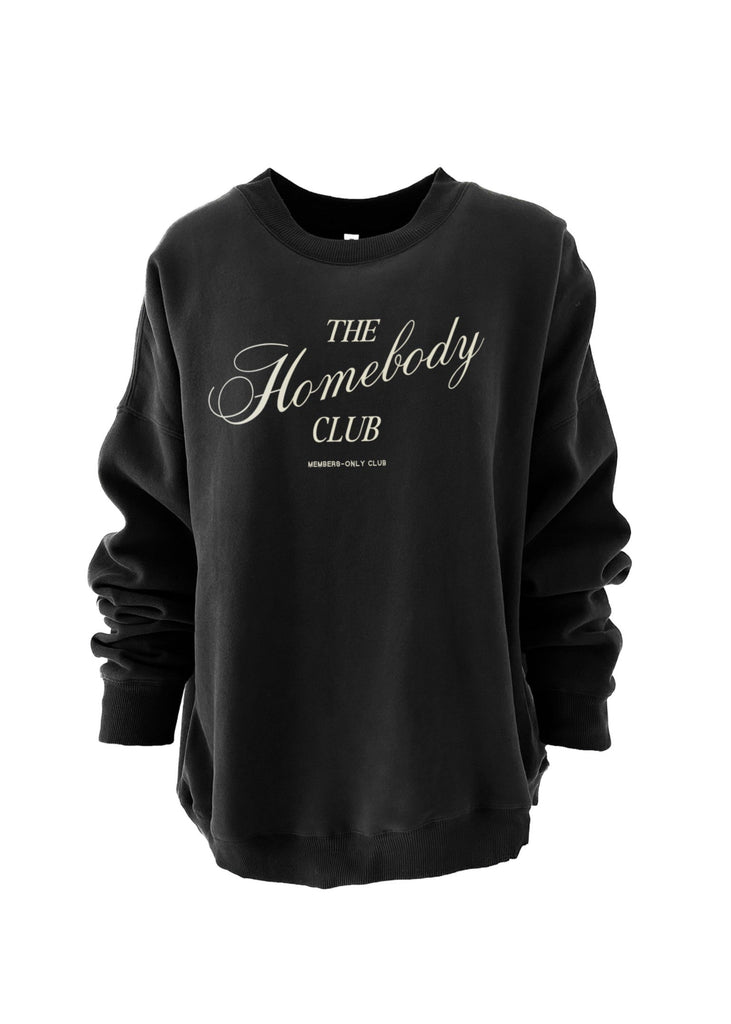 pebby forevee Sweatshirt HOMEBODY CLUB OVERSIZED GRAPHIC SWEATSHIRT