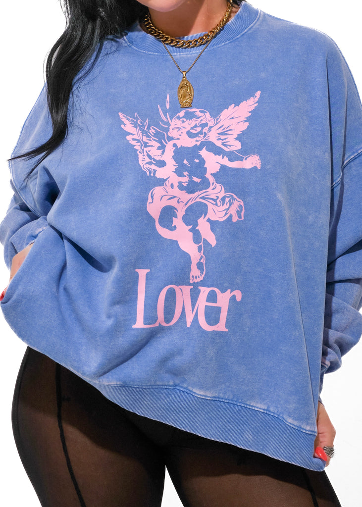 LOVER (CUPID) OVERSIZED GRAPHIC SWEATSHIRT – Pebby Forevee