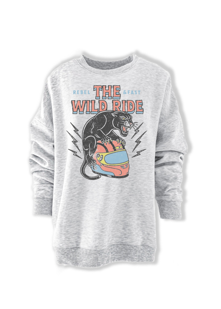pebby forevee Sweatshirt NEW THE WILD RIDE OVERSIZED GRAPHIC SWEATSHIRT
