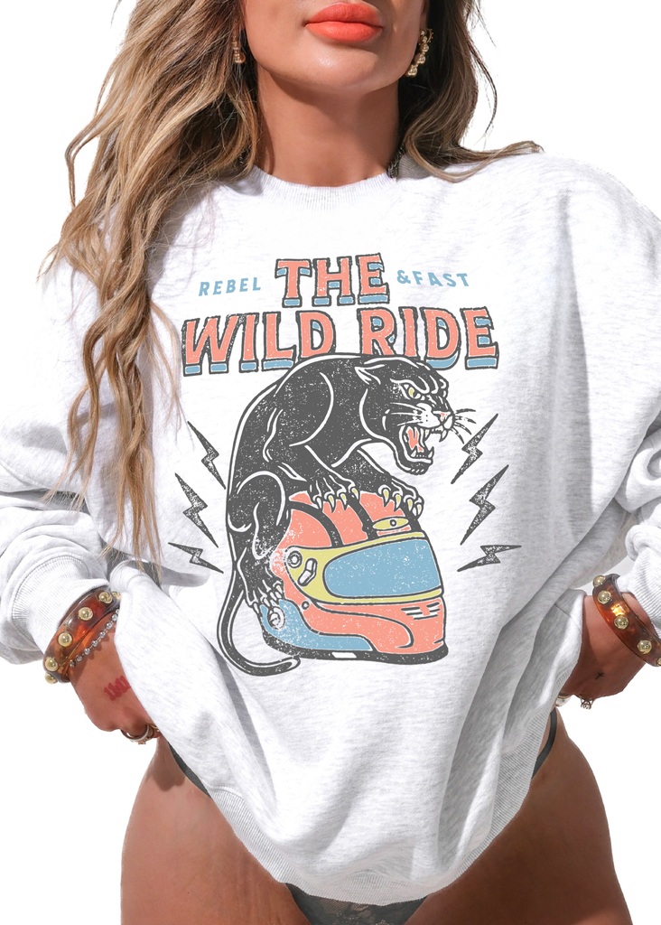 pebby forevee Sweatshirt NEW THE WILD RIDE OVERSIZED GRAPHIC SWEATSHIRT