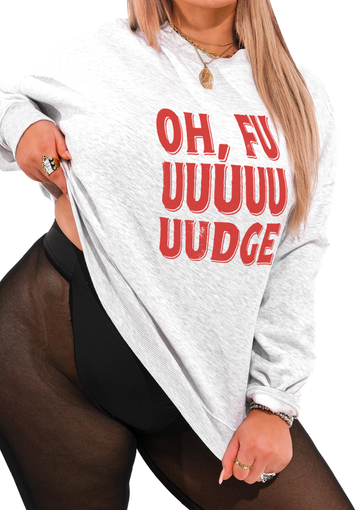 pebby forevee Sweatshirt OH FUDGE OVERSIZED GRAPHIC SWEATSHIRT