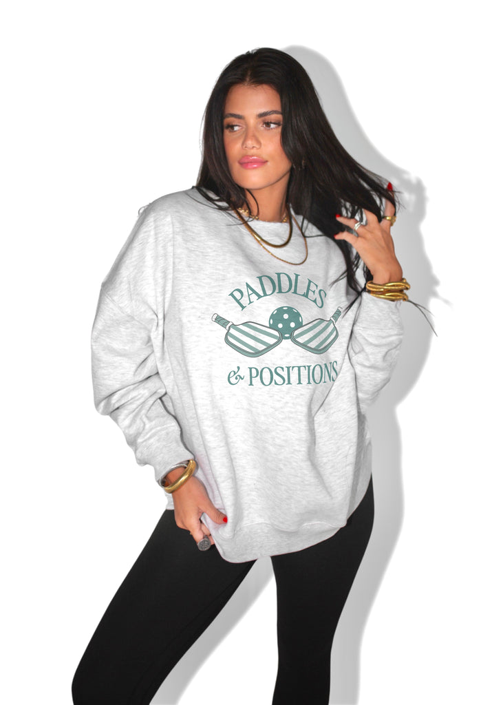 pebby forevee Sweatshirt PADDLES & POSITIONS GRAPHIC SWEATSHIRT