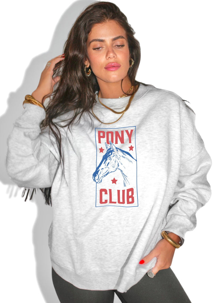 pebby forevee Sweatshirt PONY CLUB OVERSIZED GRAPHIC SWEATSHIRT
