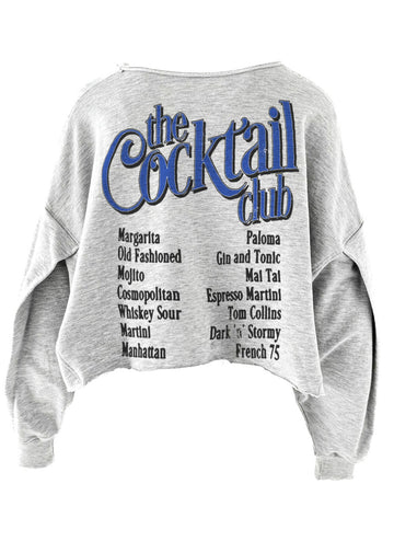pebby forevee Sweatshirt THE COCKTAIL CLUB CROPPED GRAPHIC SWEATSHIRT