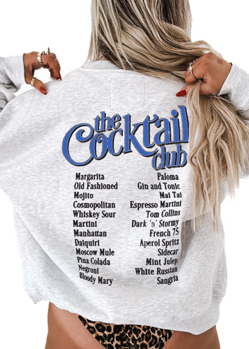 pebby forevee Sweatshirt THE COCKTAIL CLUB OVERSIZED GRAPHIC SWEATSHIRT