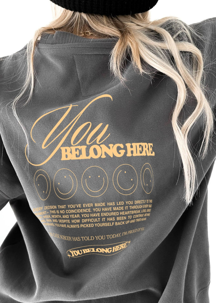 pebby forevee Sweatshirt YOU BELONG HERE OVERSIZED GRAPHIC SWEATSHIRT