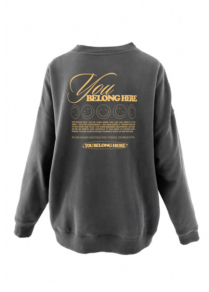 pebby forevee Sweatshirt YOU BELONG HERE OVERSIZED GRAPHIC SWEATSHIRT