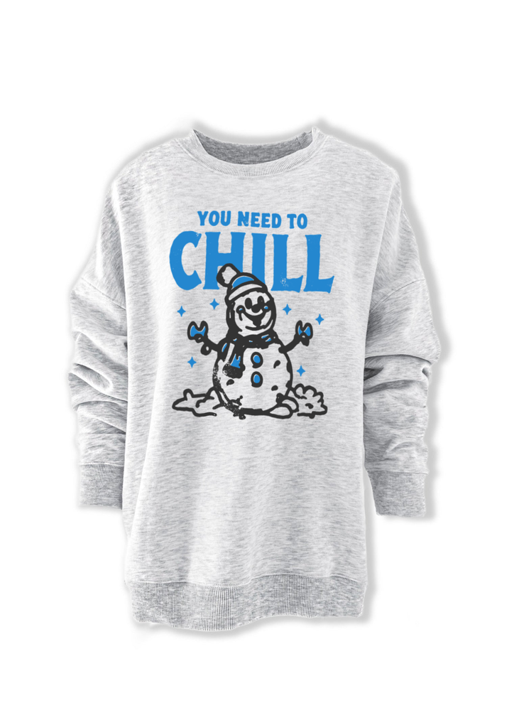pebby forevee Sweatshirt YOU NEED TO CHILL OVERSIZED GRAPHIC SWEATSHIRT