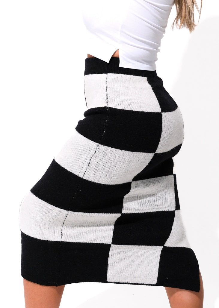 pebby forevee Swim Cover Up CHECKMATE MIDI SKIRT