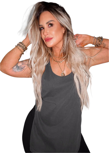 pebby forevee Tank Top BOYFRIEND SIDE SLIT TANK