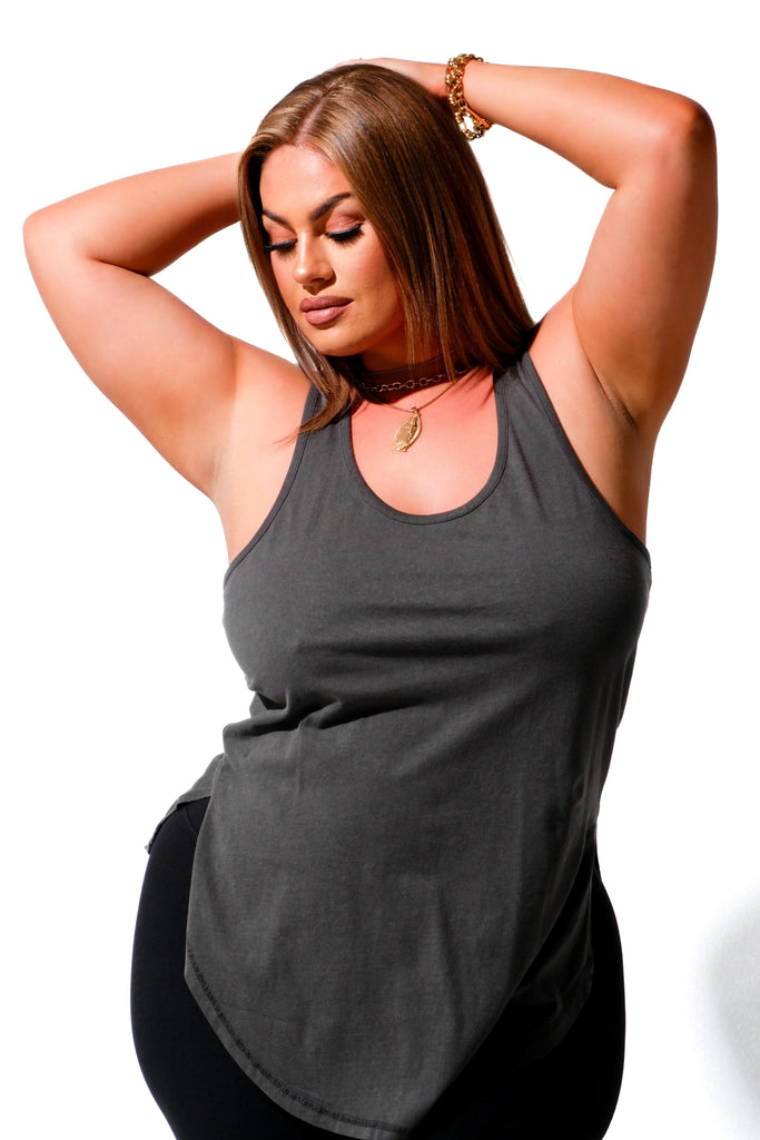 pebby forevee Tank Top BOYFRIEND SIDE SLIT TANK