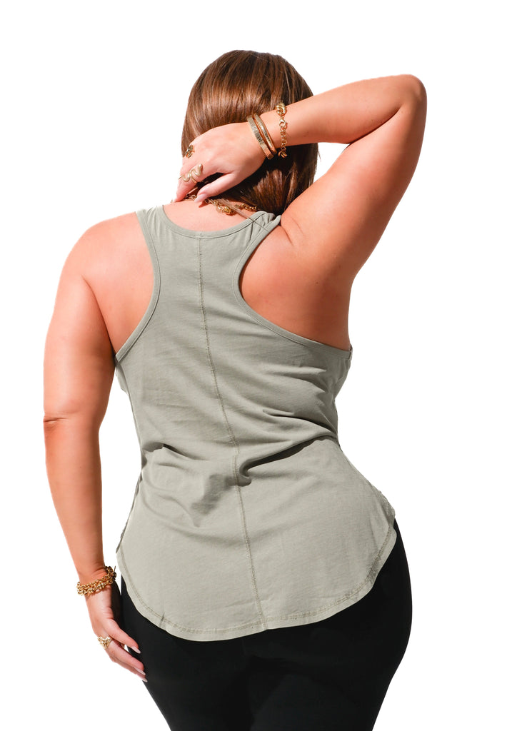 pebby forevee Tank Top BOYFRIEND SIDE SLIT TANK