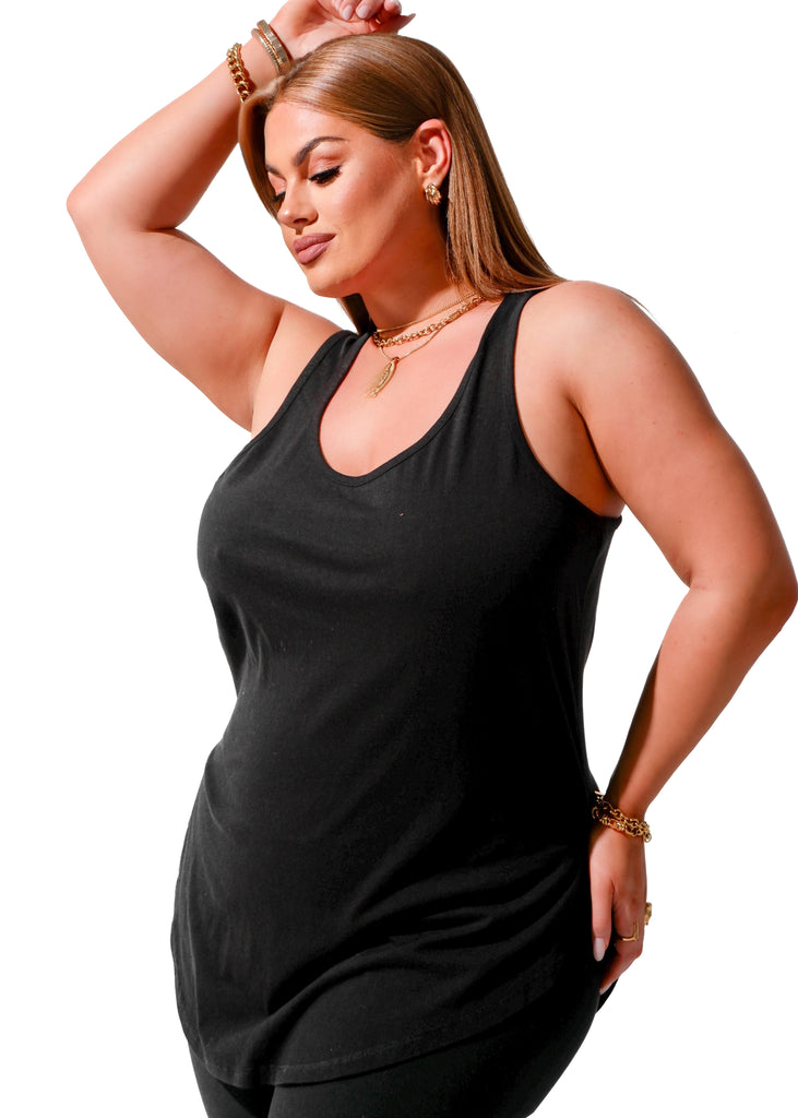 pebby forevee Tank Top BOYFRIEND SIDE SLIT TANK