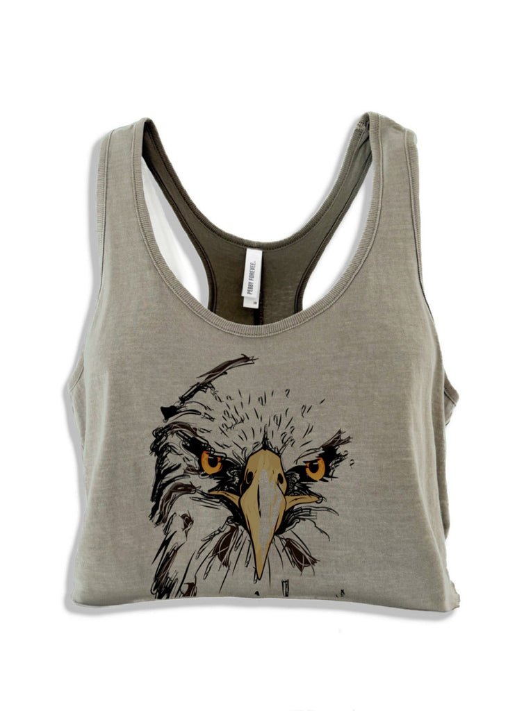 pebby forevee Tank Top CROPPED ALL AMERICAN BABES GRAPHIC BOYFRIEND TANK