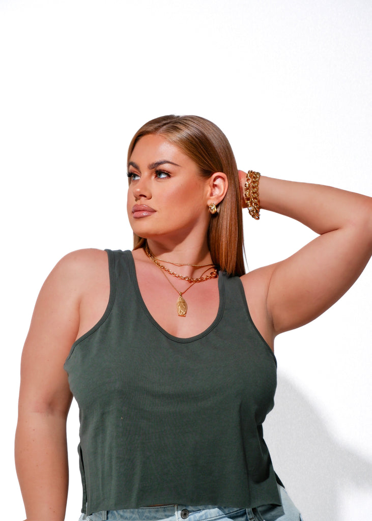 pebby forevee Tank Top CROPPED BOYFRIEND TANK