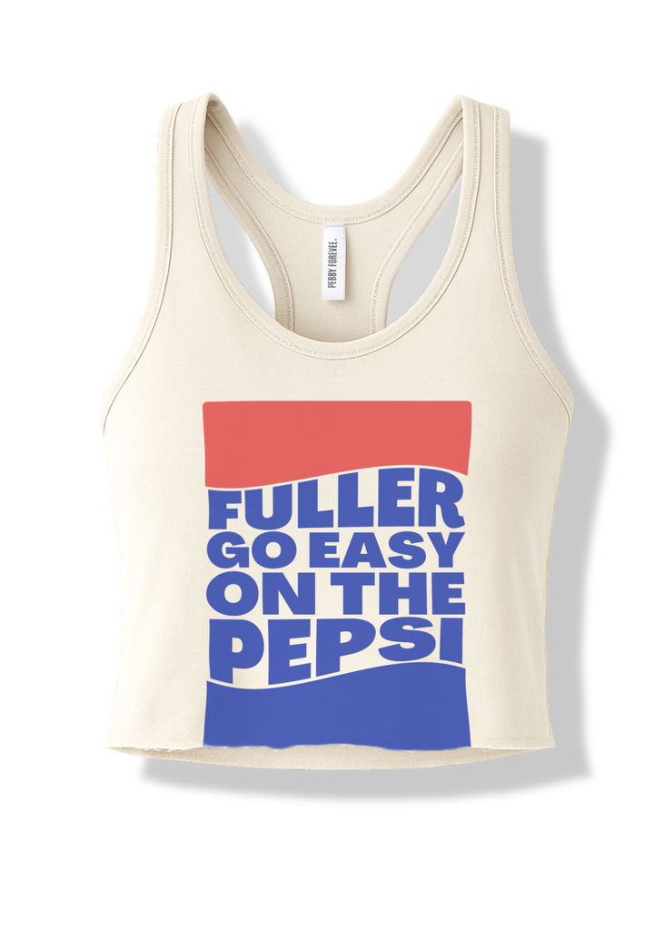 pebby forevee Tank Top CROPPED EASY ON THE PEPSI GRAPHIC BOYFRIEND TANK