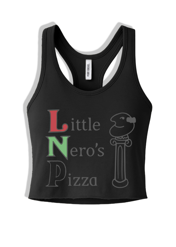 pebby forevee Tank Top CROPPED LITTLE NERO'S PIZZA GRAPHIC BOYFRIEND TANK
