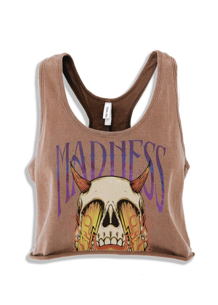 pebby forevee Tank Top CROPPED MADNESS LED ME HERE GRAPHIC BOYFRIEND TANK