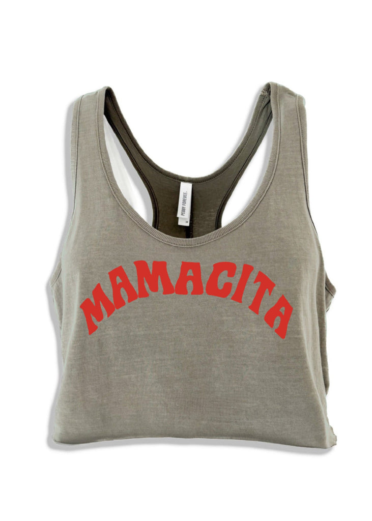pebby forevee Tank Top CROPPED MAMACITA GRAPHIC BOYFRIEND TANK