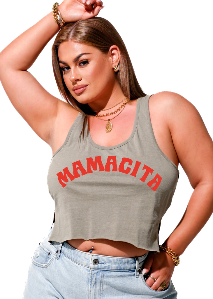 pebby forevee Tank Top CROPPED MAMACITA GRAPHIC BOYFRIEND TANK