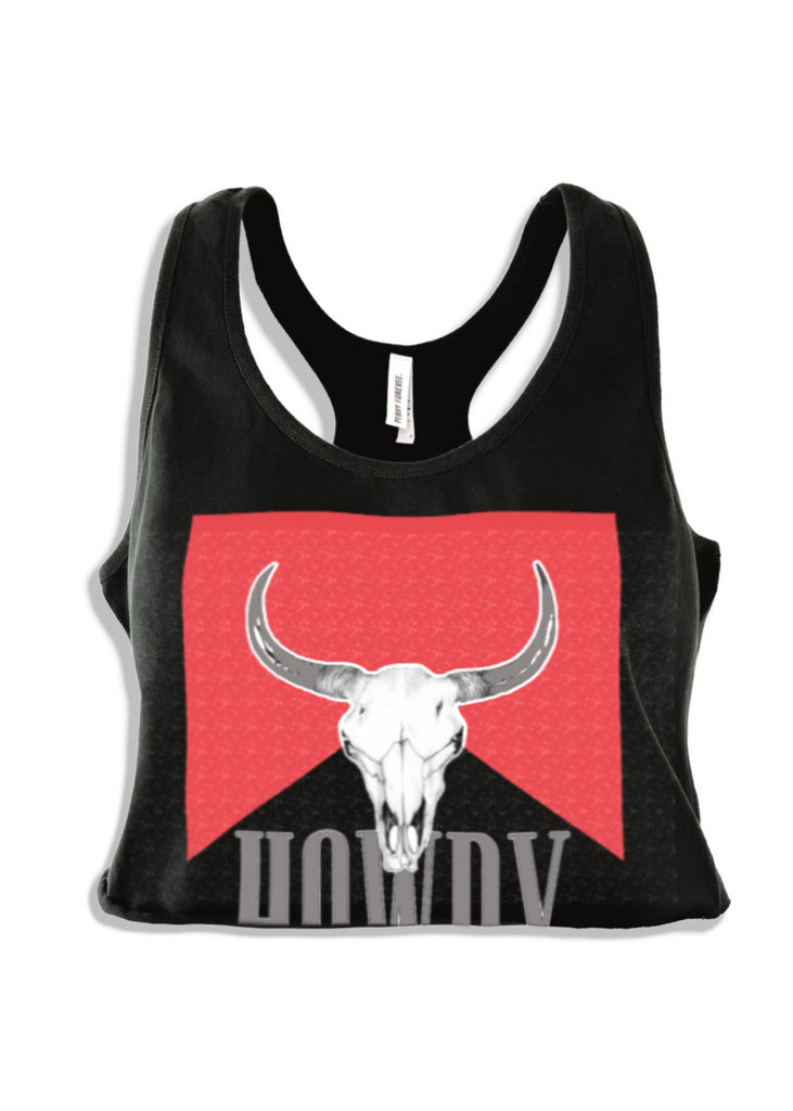 pebby forevee Tank Top CROPPED MESS WITH THE BULL GRAPHIC BOYFRIEND TANK