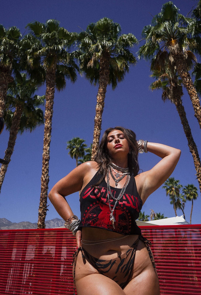 pebby forevee Tank Top CROPPED OUTLAW WOMEN GRAPHIC BOYFRIEND TANK