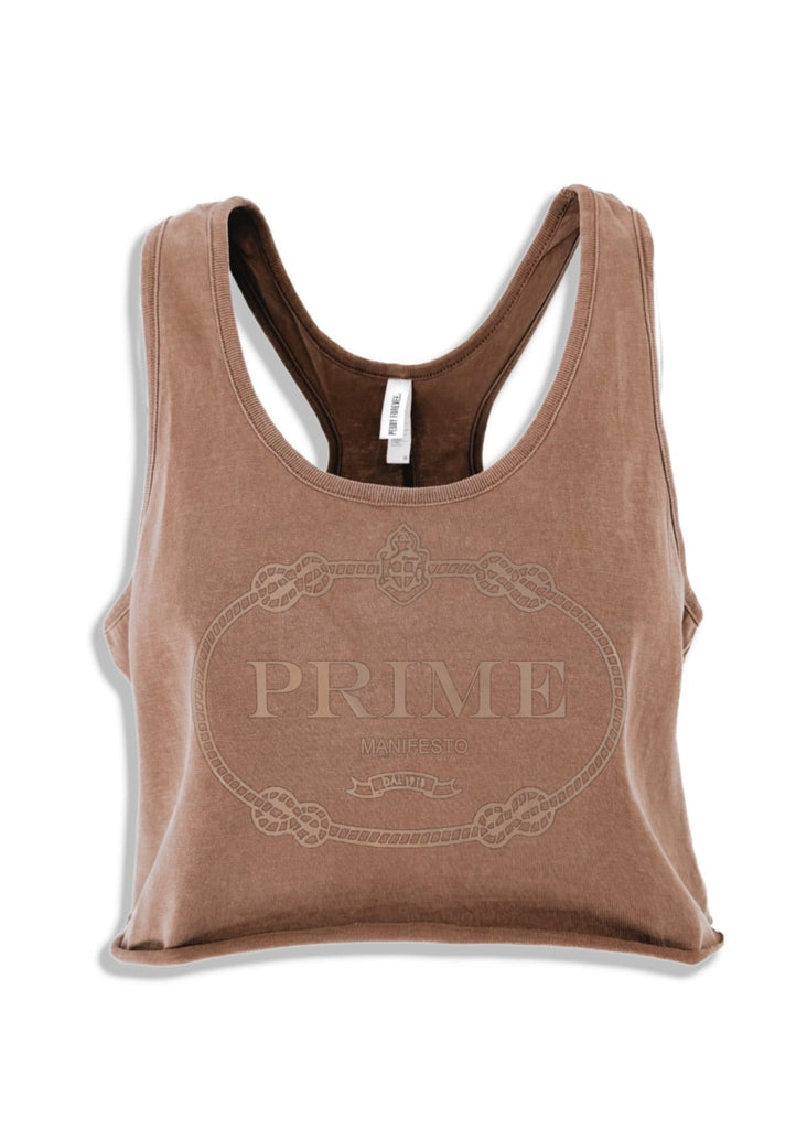 pebby forevee Tank Top CROPPED PRIME MANIFESTO GRAPHIC BOYFRIEND TANK