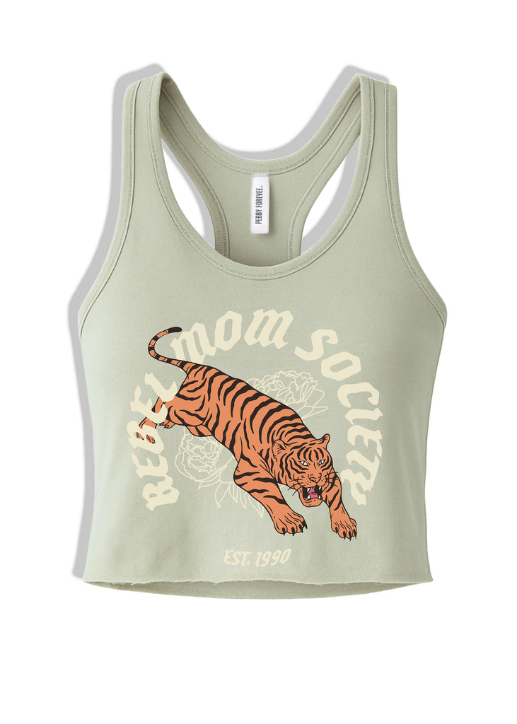 pebby forevee Tank Top CROPPED REBEL MOM SOCIETY GRAPHIC BOYFRIEND TANK