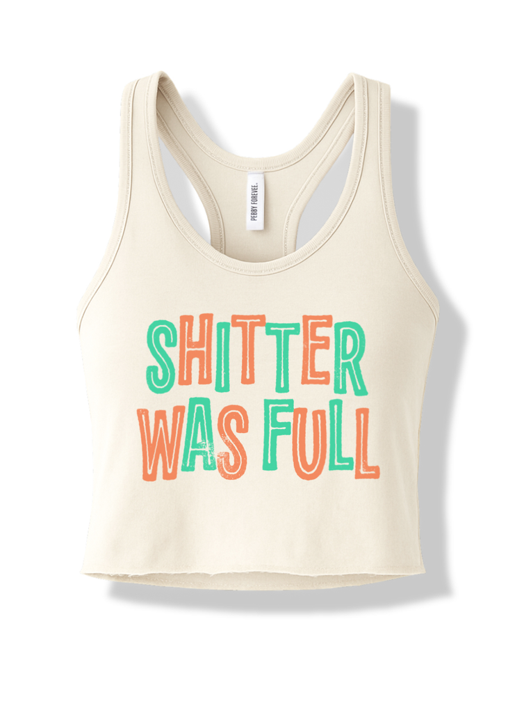 pebby forevee Tank Top CROPPED SHITTER WAS FULL GRAPHIC BOYFRIEND TANK