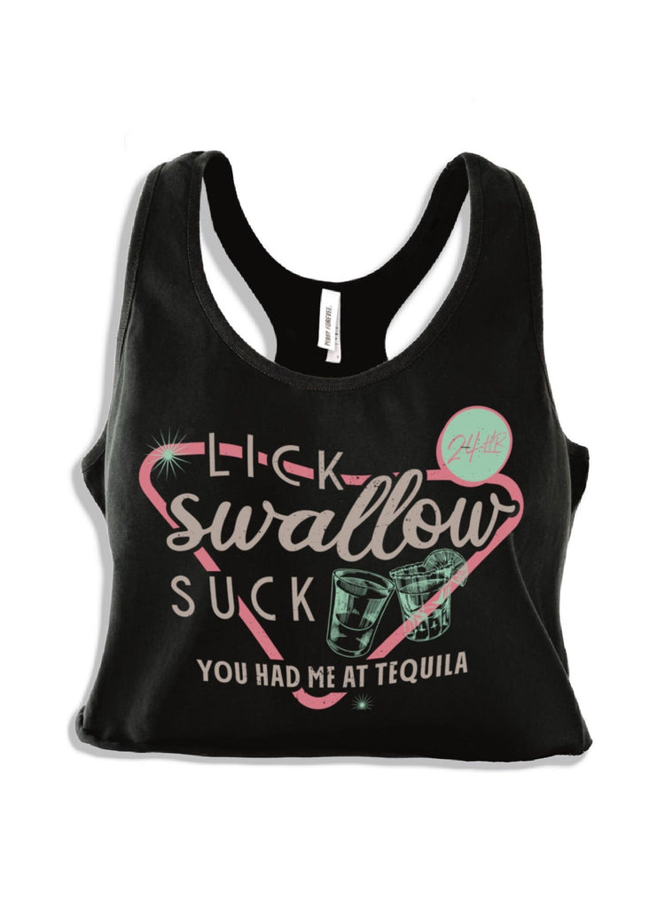 pebby forevee Tank Top CROPPED YOU HAD ME AT TEQUILA GRAPHIC BOYFRIEND TANK